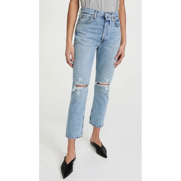 Agolde Riley Crop Jeans - Picture 1 of 13